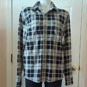 Goodfellow Men's Gray Flannel Button Up Size M